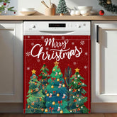 Buxjexh Christmas Tree Magnet Cover on 23x26in panel adds festive kitchen decor