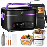 Buzzkick cordless lunchbox with dual compartments for on-the-go meals