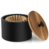 BWODYAY wood coffee filter holder keeps filters neatly organized and protected.