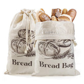 BXFRAE 2-pack XL bread bags 12x18 inches for fresh crusty loaves