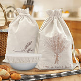 Cacolor bread bags with beige design preserve homemade loaves for freshness