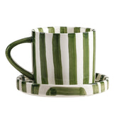 CACXKEP 8oz coffee mug with saucer for daily coffee rituals.