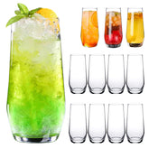 Cadamada 18oz drinking glasses set with weighted base for stable everyday use