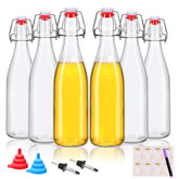 Cadamada swing-top bottle 6-pack with lids for fermentation storage.