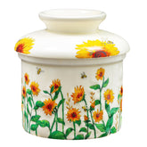 CADVJXZ butter crock with lid and sunflower design keeps butter fresh on the counter