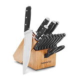 Calphalon Classic knife set closeup with block for balanced, precise slicing
