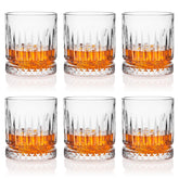 Cambareign whiskey glasses set of 6 on a bar, ideal for home tastings.