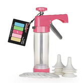 Cambom clear cookie press kit inner view shows the roomy dough tube for easy filling