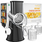 Cambom rotary cheese grater base suction keeps stable shredding on smooth surfaces