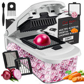 Cambom Vegetable Chopper with container setup for quick meal prep