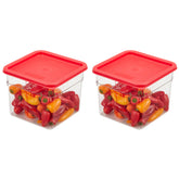 Cambro Classic Square 6QT clear container for visible contents and prep