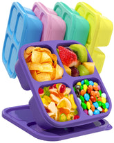 Canfanni 5 piece bento snack containers in bright colors for organized meals on the go.