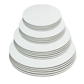Cangfort white round cake board 6in: sturdy base for professional presentation.