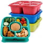 Caperci five‑compartment bento lunchbox in jewel bright, neatly organized meals on the go.