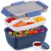 Caperci leakproof lid with silicone seal keeps meals fresh on the go.
