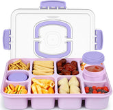 Caperci Snackle box with ten compartments and lid for organized snacking on the go.