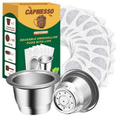 CAPMESSO OriginalLine pod exterior, durable stainless steel for reuse and longevity