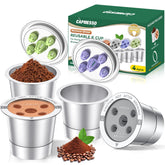 CAPMESSO reusable K cup with 5-hole lid for clean, leak-free brews
