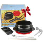 Captain Cranberry ttukbaegi pot set front view for authentic Korean cooking