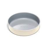 Caraway Circle Pan 9-inch cream, top view, easy-release baking for cakes.