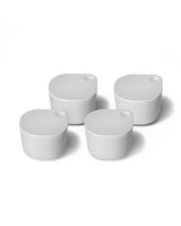 Caraway Dot Inserts with lids for sauces and garnishes in dash ramekins.