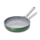 Caraway mini fry pan 8-inch sage on stove for single servings.