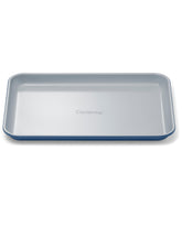 Caraway navy small baking sheet front view with nonstick ceramic surface for easy baking