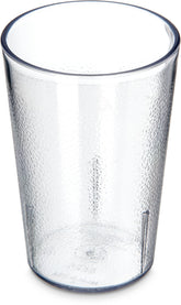 Carlisle 8 oz stackable clear tumbler for easy serving