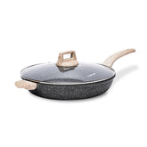 CAROTE 12.5-inch granite nonstick pan top view shows sleek design and versatility