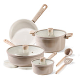 CAROTE 12pc ceramic pots and pans set for easy cleanup and non-stick cooking