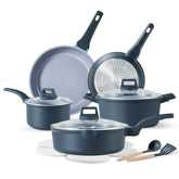 CAROTE 14pc ceramic cookware set overview showing versatile nonstick performance for everyday cooking.