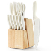 CAROTE 15Piece Knife Set with ceramic-coated blades delivering precise, smooth slicing