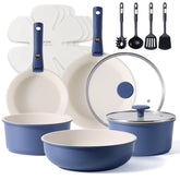 CAROTE 17pcs set overview showing space-saving, organized storage benefits.