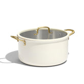 CAROTE 8QT stockpot with lid shows even heating for soups