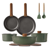 CAROTE detachable-handle pots and pans set for compact kitchen storage