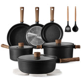 CAROTE nonstick pots and pans set 16pc for easy cooking and cleanup