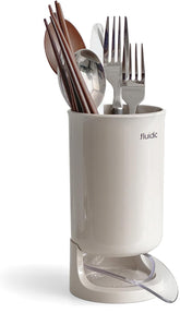 Carrotez utensil drying holder, self-draining design keeps counters dry and tidy.