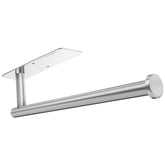 Cartaxio paper towel holder front view in silver stainless steel for modern kitchens.