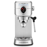 CASABREWS 5418 PRO front view showing sleek stainless steel housing for quick mornings
