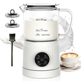 Casimhu 4-in-1 milk frother with LED touch screen for effortless cafe foam at home.