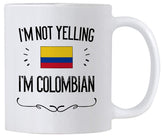 Casitika Colombia Pride mug, front view, perfect for morning coffee and flag pride