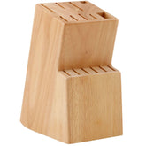Cassary pine knife holder front view with 15-slot capacity for knives.