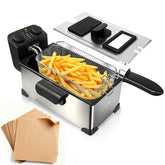 Cattleman Cuisine immersion fryer with 1600W element powering quick, even heating for crisp results.