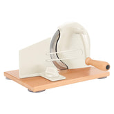 CAWIU manual bread slicer with hand crank enables precise, even slices for bread.