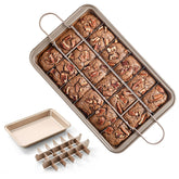 Cayanmydery brownie pan with 18 cavities for even portions