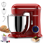 CEBORY 3-in-1 stand mixer front view for versatile baking and easy ingredient handling.