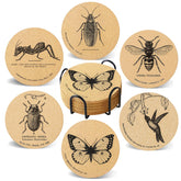 Cegkuc butterfly coaster with holder protects surfaces and adds nature-inspired charm.
