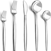 CEKEE 40-piece flatware set on table for classy family meals