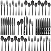 CEKEE black steak knives offer precise slicing and premium table appeal.