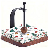 Celestree napkin holder top view shows walnut grain and Nordic style for elegant table decor